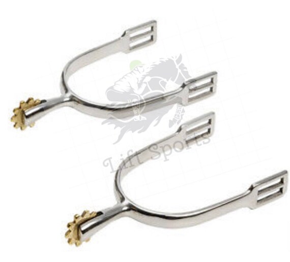 Horse Spurs Stainless Steel With Brass Rowel Light Weight Etsy