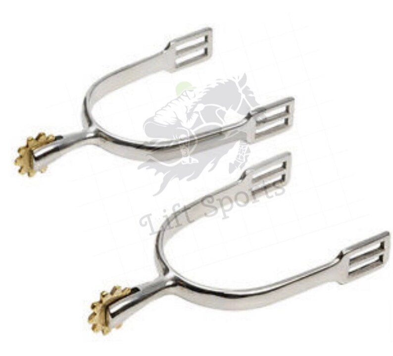 Horse Spurs Stainless Steel With Brass Rowel Light Weight Etsy