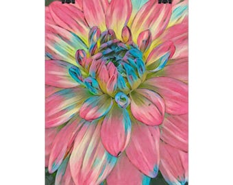 Pink Dahlia Fine Art Print | Large Format Floral Photography (Digital Download)