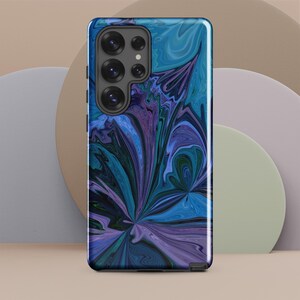 Blue Nebula Flow Tough Case for Samsung Galaxy - Space Cosmic Protection Cover