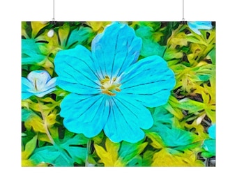 Blue Wildflower Fine Art Print | Large Format Floral Photography (Digital Download)