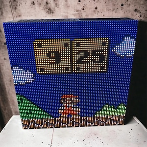 Mario Digitaluhr LED, LED Wanduhr, Vintage Videospiele, Arcade Uhr, Digitaluhr, Einzigartiges Geschenk, Geschenk für Ihn, Klassische Spiele