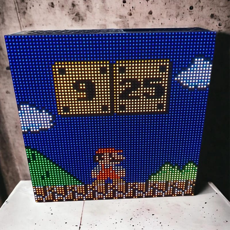 Pixel Art Clock Etsy pixel-art-clock-etsy