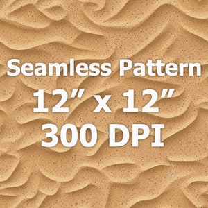 May include: Seamless pattern of sand dunes in a light brown color. The pattern is 12 inches by 12 inches and 300 DPI.