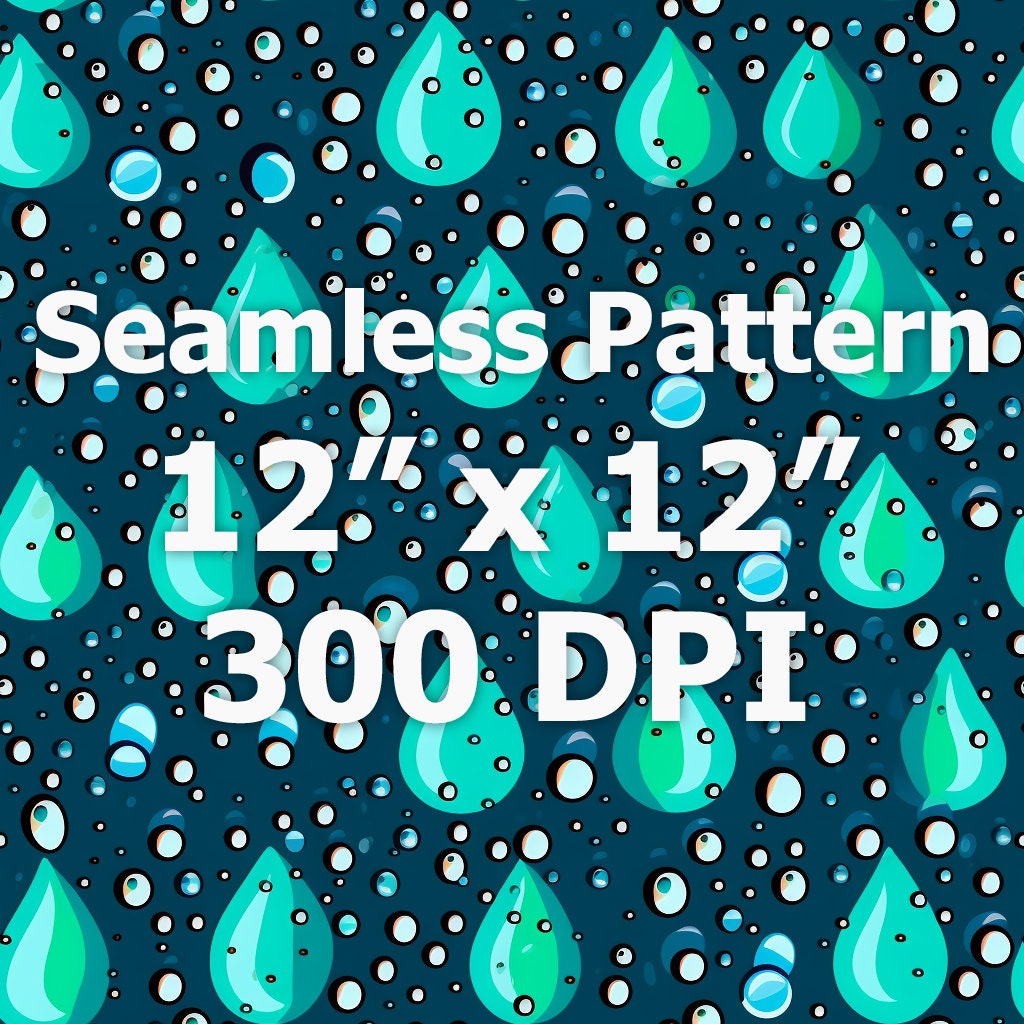 8 Seamless Water Droplets Patterns. Water Droplets Background ...