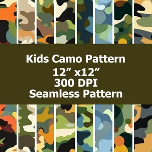 8 Seamless Kids Camo Texture Patterns. Kids Camo Background. Kids Camo Sublimation Design. Kids Camo Digital Paper, Kids Camo svg