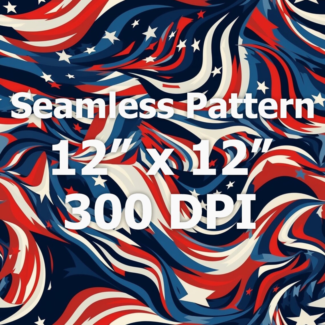 Red Flag Abstract Patterns American Flag Abstract Pattern: Seamless Patriotic Designs (PNG Digital ...