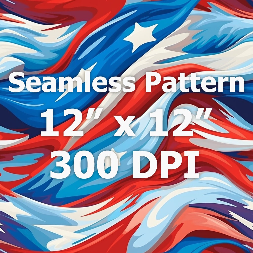 Red Flag Abstract Patterns American Flag Abstract Pattern: Seamless Patriotic Designs (PNG Digital ...