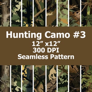 8 padrões de camuflagem de caça perfeita # 3. Fundo de camuflagem de caça #3. Design de sublimação Hunting Camo #3. Papel digital Hunting Camo #3,