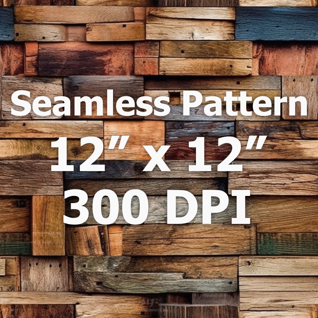 8 Seamless Wood Reclaimed Patterns. Wood Board Background. Sublimation ...