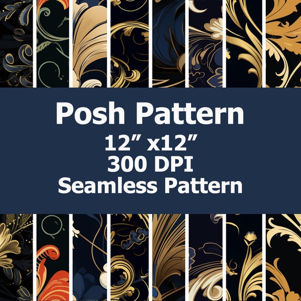 8 Seamless Posh Patterns.  Posh Patterns Background.  Posh Patterns Sublimation Design.  Posh Patterns Digital Paper,  Posh Patterns