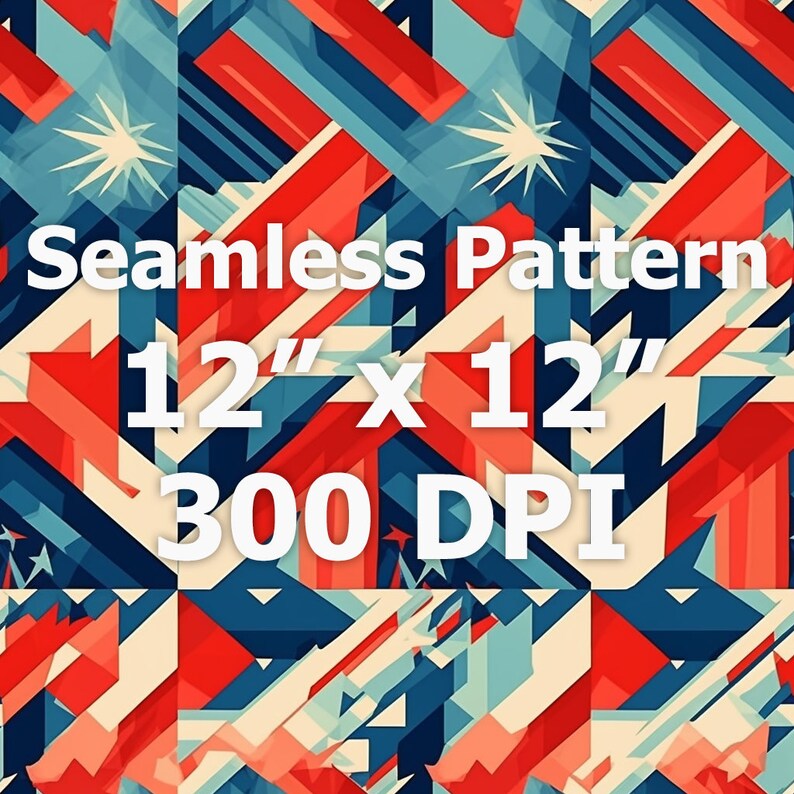 Red Flag Abstract Patterns American Flag Abstract Pattern: Seamless Patriotic Designs (PNG Digital ...