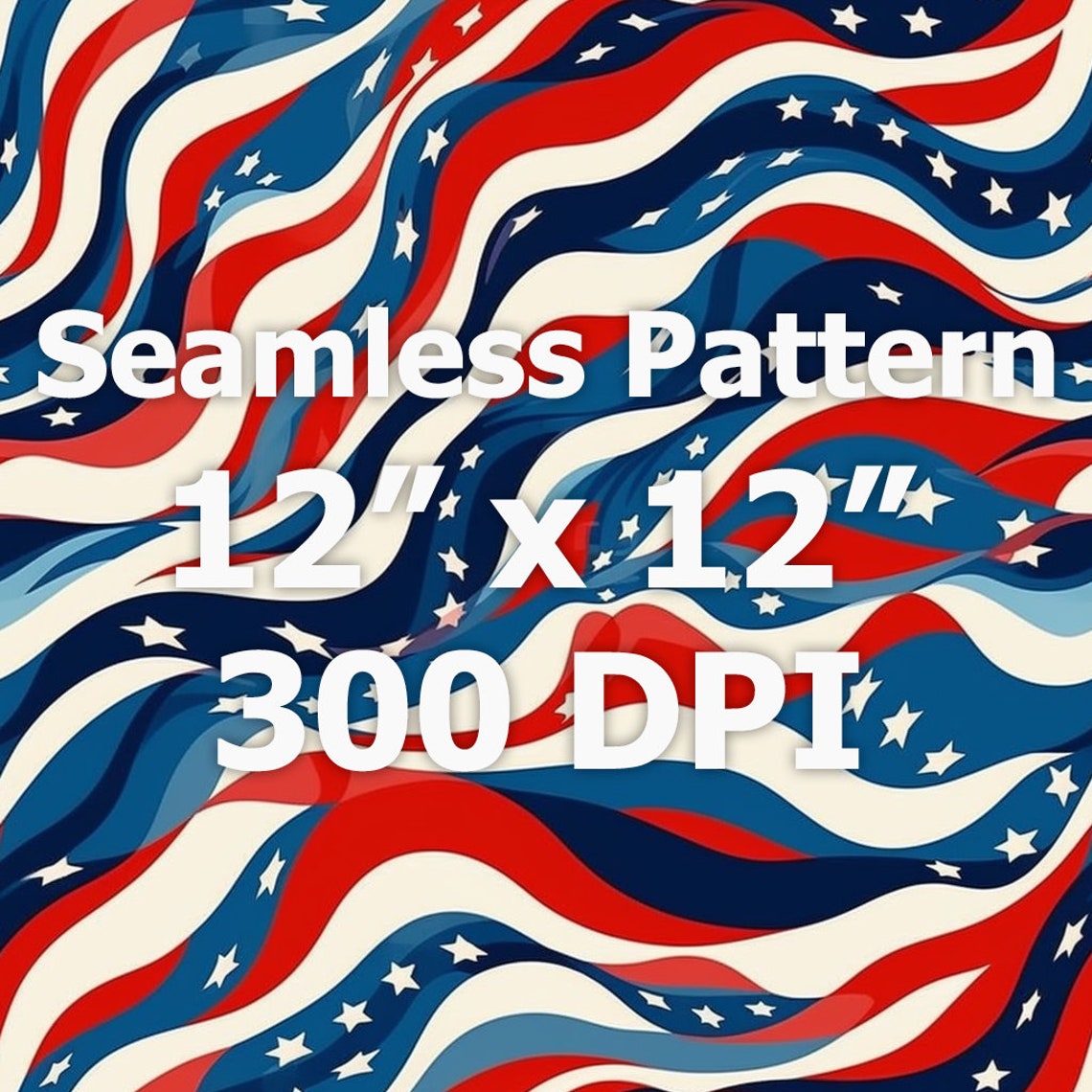 American Flag Abstract Pattern: Seamless Patriotic Designs (PNG Digital ...