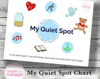 My Quiet Spot One Page Calm Down Big Emotions Worksheet