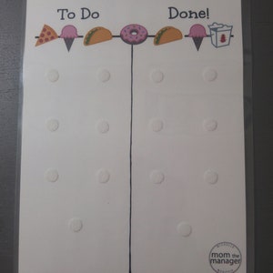 Instant Digital Download To Do and Done: Fun Food Chart for Daily Routines, Tasks and Chores image 4