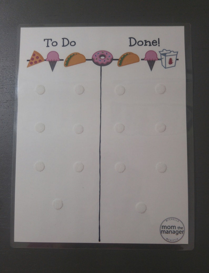 Instant Digital Download To Do and Done: Fun Food Chart for Daily Routines, Tasks and Chores image 4