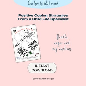 Big Emotions and Anger Worksheet for Children
