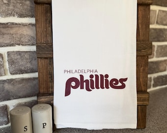 Phillies Kitchen Towel, Baseball Season, Philadelphia Phillies, Baseball mom, Mini ladder towel