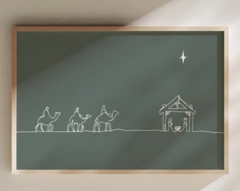 Downloadable Christmas Nativity Wall Art Download Christian Wall Art Downloadable Print Christmas Wall Art Holiday Art Download Christmas