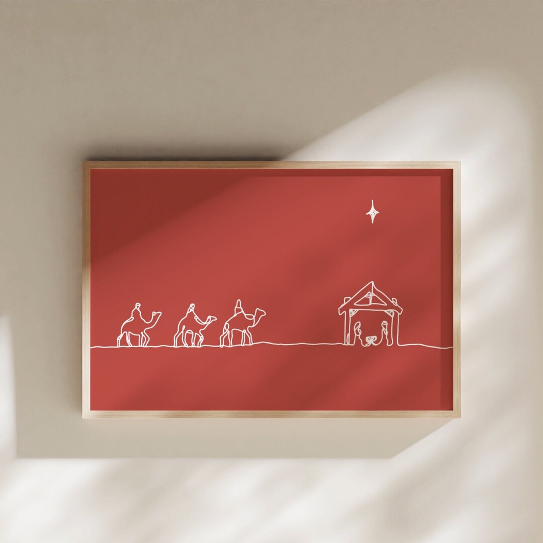 Downloadable Christmas Nativity Wall Art Download Christian Wall Art