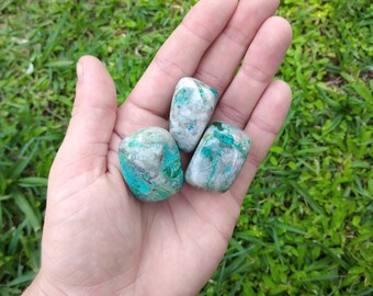 Chrysocolla Crystal Tumble Stone | Tumbled Crystals
