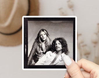 Buckingham and Nicks Fleetwood Retro Polaroid Sticker