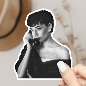 Audrey Black and White Retro Vintage Sticker