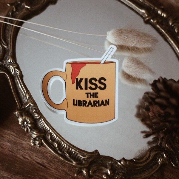 Buffy the Vampire Slayer Giles Kiss the Librarian Mug Sticker