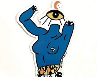 Drittes Auge Tanz Wetterfest/Spülmaschinenfest Flosate Sticker