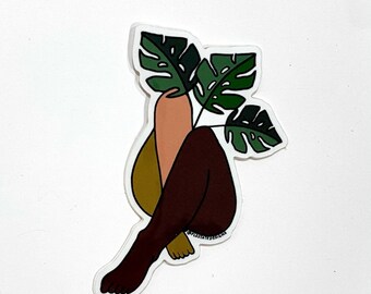 Pflanzendame Aufkleber - wetterfest/Spülmaschinenfest