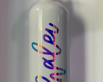 Personalisierte weiße 20 oz Wasserflasche mit Karabinerverschluss