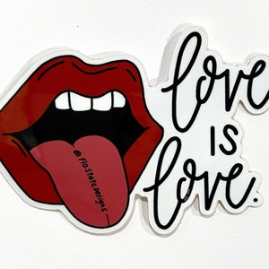 Pegatina "Love Is Love" (apto para lavavajillas, resistente a la intemperie y al coche)