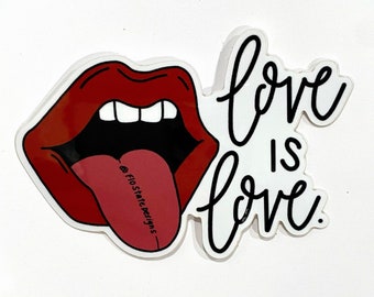 Love Is Love Aufkleber - spülmaschinenfest, wetter- und Autofest