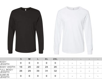 Leichtes Langarmshirt 100% Baumwolle - Blank (ohne Logo)