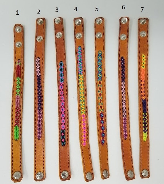 Friendship Leather Bracelet Mexican Handwoven Bracelets Etsy