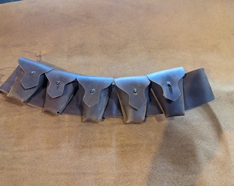 British Leather Bandolier Star Wars Prop Replica - Youth Sized Scaled Down Tusken Raider or Jawa Costume