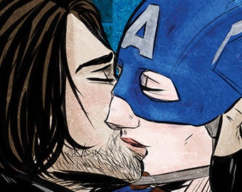 Supersoldier Kiss (stucky)