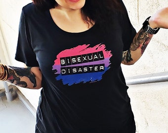 Bisexual Disaster T-shirt (gay, queer, lgbtq, bisexual, lesbian, transgender)