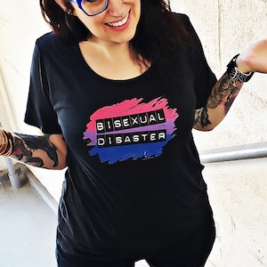 Bisexual Disaster T-shirt (gay, queer, lgbtq, bisexual, lesbian, transgender)