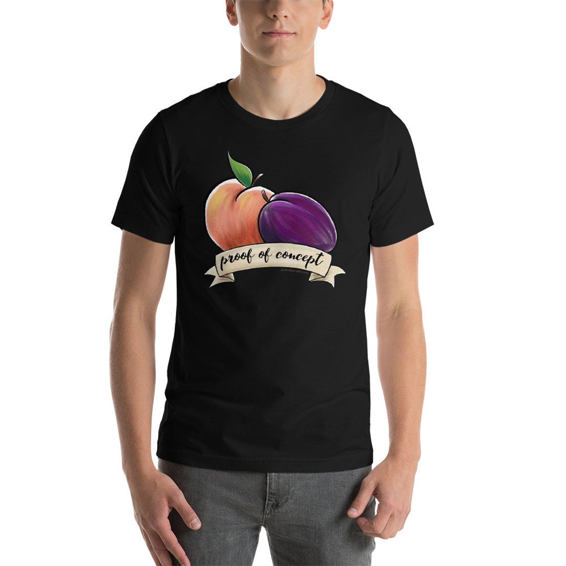 Proof of Concept Tshirt peaches and Plums Queliot the Etsy