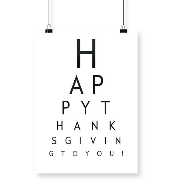 Happy Thanksgiving Eye Chart