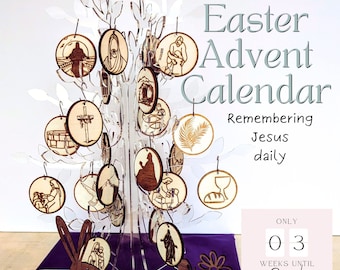 Easter Advent Ornaments, Easter Decor, Easter Ornaments, Resurrection Ornaments, Easter Tree Decor, Easter Egg Ornaments, Easter Activity