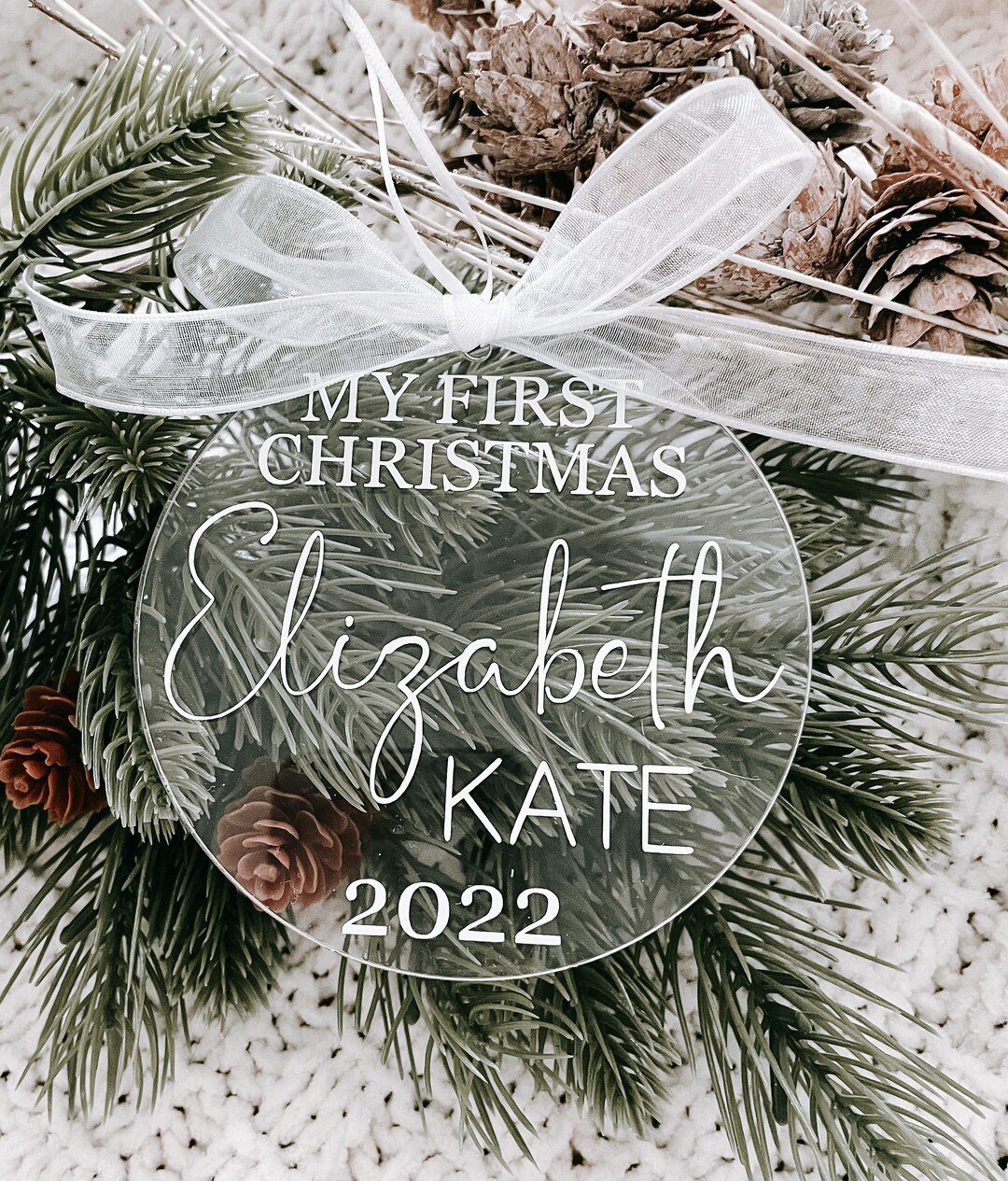 Baby First Christmas 2025 - Personalized Custom Acrylic Ornament – Gifts