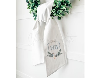 It&#39;s a Boy Wreath Sash, It&#39;s a Girl Wreath Sash, Baby Shower Decoration, Baby Stork Monogram, Newborn Gift, Baby Hospital Door Wreath