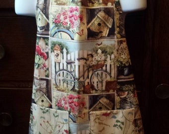 Apron - Bicycles and birdhouse Kids Youth