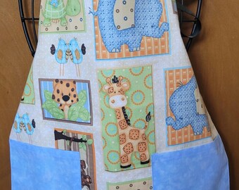 Giraffes, Elephants and Turtles Oh My! Apron - Kids