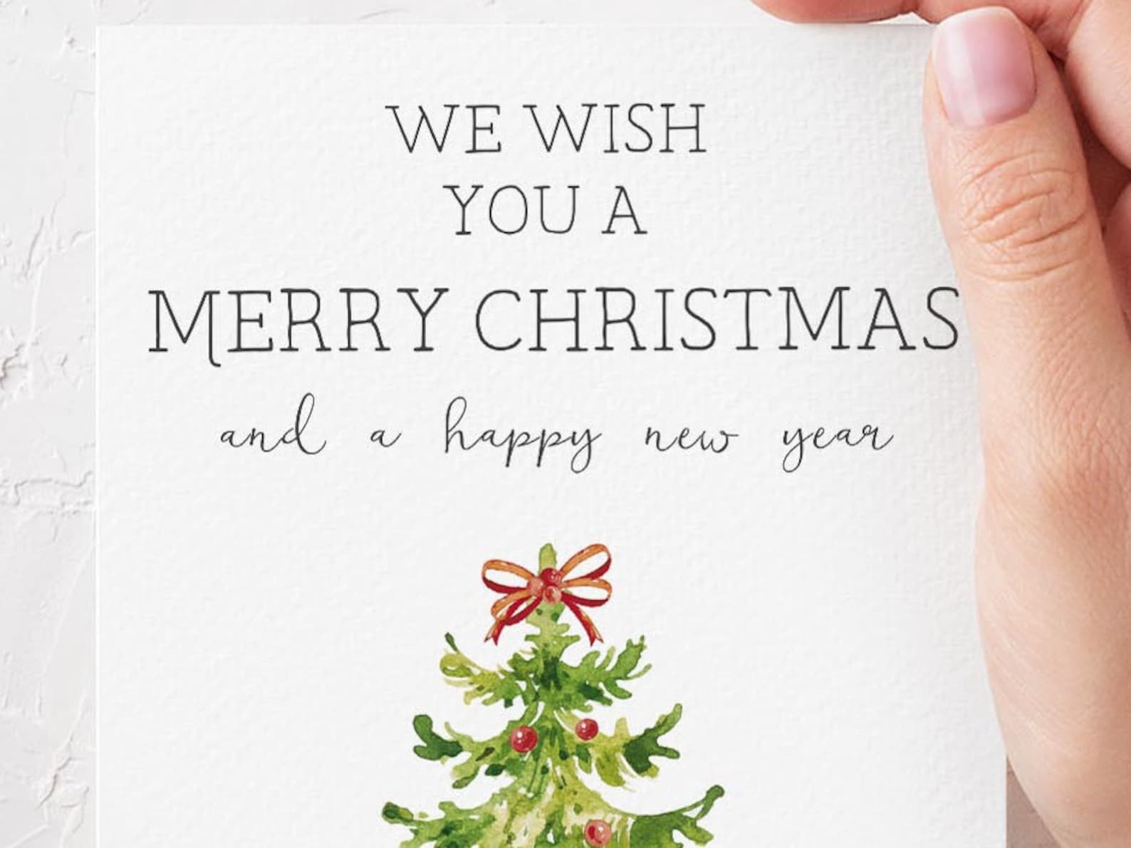 Printable Christmas Tree Card Printable Holiday Card Etsy