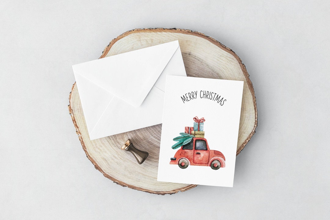 Farmhouse Christmas Card Printable, Printable Holiday Card, Digital ...
