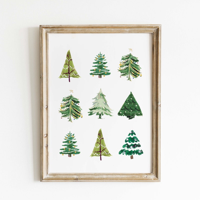 Christmas Tree Art Etsy