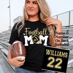 Football Mom Shirt,Glitter Football Mom Shirt,Football Mom Tee,Football Mom Shirt,Football Mom Gift,Custom Football Shirt,Choose your color